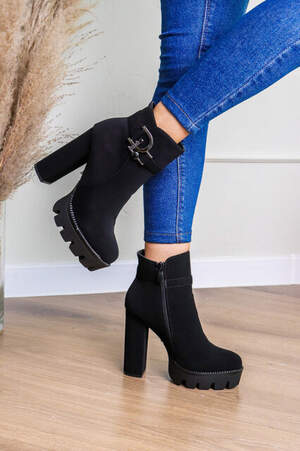 Ботильоны женские Fashion Galaxy 3255 37 размер 24 см Черный Ботильоны женские Fashion Galaxy 3255 37 размер 24 см Черный