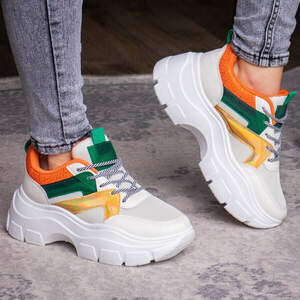 Женские кроссовки Fashion Jeter 1753 38 размер 24 см Бежевый Женские кроссовки Fashion Jeter 1753 38 размер 24 см Бежевый