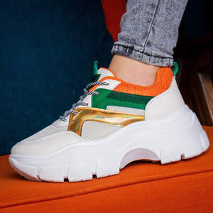 Женские кроссовки Fashion Jeter 1753 38 размер 24 см Бежевый Женские кроссовки Fashion Jeter 1753 38 размер 24 см Бежевый