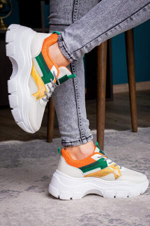 Женские кроссовки Fashion Jeter 1753 38 размер 24 см Бежевый Женские кроссовки Fashion Jeter 1753 38 размер 24 см Бежевый