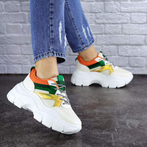 Женские кроссовки Fashion Jeter 1753 38 размер 24 см Бежевый Женские кроссовки Fashion Jeter 1753 38 размер 24 см Бежевый