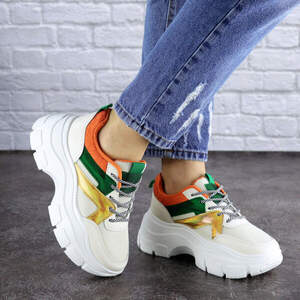 Женские кроссовки Fashion Jeter 1753 38 размер 24 см Бежевый Женские кроссовки Fashion Jeter 1753 38 размер 24 см Бежевый