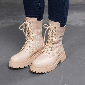 Ботинки женские Fashion Horseshoe 3367 36 размер 23,5 см Бежевый Ботинки женские Fashion Horseshoe 3367 36 размер 23,5 см Бежевый