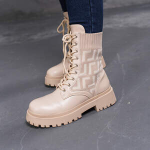 Ботинки женские Fashion Horseshoe 3367 36 размер 23,5 см Бежевый Ботинки женские Fashion Horseshoe 3367 36 размер 23,5 см Бежевый