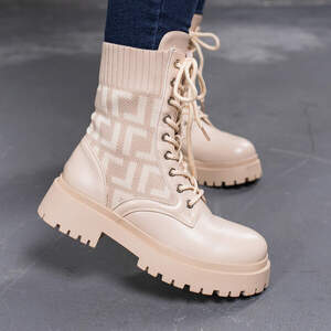 Ботинки женские Fashion Horseshoe 3367 36 размер 23,5 см Бежевый Ботинки женские Fashion Horseshoe 3367 36 размер 23,5 см Бежевый