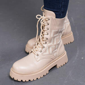 Ботинки женские Fashion Horseshoe 3367 36 размер 23,5 см Бежевый Ботинки женские Fashion Horseshoe 3367 36 размер 23,5 см Бежевый