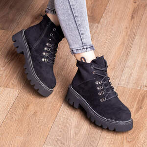 Ботинки женские Fashion Tie 2449 38 размер 23,5 см Черный