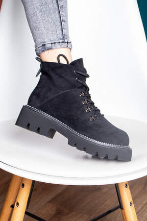 Ботинки женские Fashion Tie 2449 38 размер 23,5 см Черный