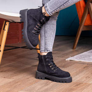 Ботинки женские Fashion Tie 2449 38 размер 23,5 см Черный