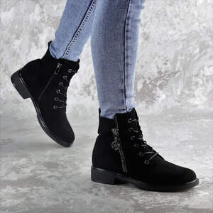 Ботинки женские Fashion Willow 2444 39 размер 25 см Черный