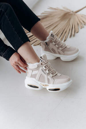 Ботинки женские зимние Fashion Charlie 3311 37 размер 23 см Бежевый