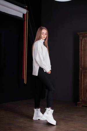 Ботинки женские зимние Fashion Katiness 3345 39 размер 25 см Белый