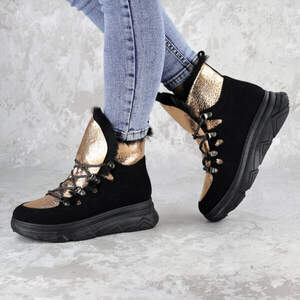 Ботинки женские зимние Fashion Taddle 2219 36 размер 23 см Черный