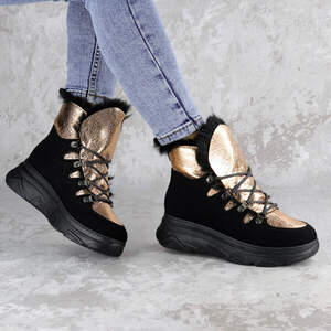 Ботинки женские зимние Fashion Taddle 2219 36 размер 23 см Черный