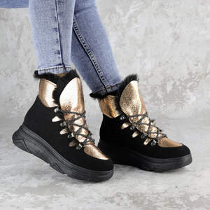 Ботинки женские зимние Fashion Taddle 2219 36 размер 23 см Черный