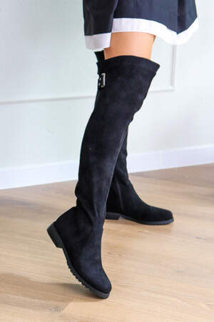 Ботфорты женские Fashion Belya 3247 37 размер 24 см Черный