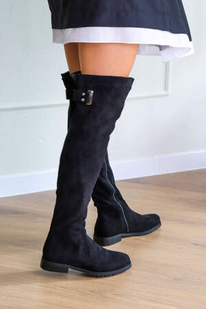 Ботфорты женские Fashion Belya 3247 37 размер 24 см Черный