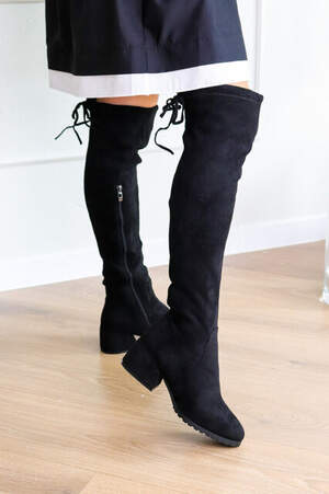 Ботфорты женские Fashion Bogat 3233 36 размер 23,5 см Черный