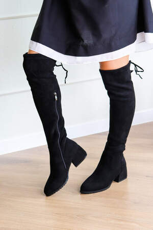 Ботфорты женские Fashion Bogat 3233 36 размер 23,5 см Черный