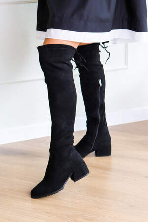 Ботфорты женские Fashion Bogat 3233 36 размер 23,5 см Черный