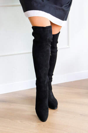 Ботфорты женские Fashion Bogat 3233 36 размер 23,5 см Черный