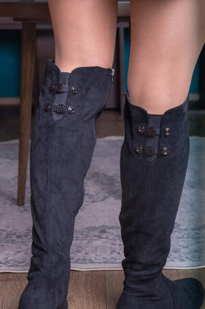 Ботфорты женские Fashion Cheerio 2508 38 размер 24,5 см Черный