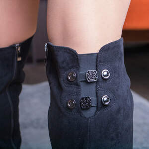 Ботфорты женские Fashion Cheerio 2508 38 размер 24,5 см Черный