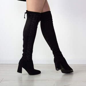 Ботфорты женские Fashion Chewer 2506 39 размер 25 см Черный