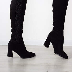 Ботфорты женские Fashion Chewer 2506 39 размер 25 см Черный