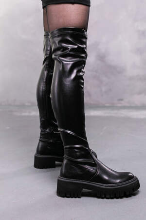 Ботфорты женские Fashion Colonel 3381 38 размер 24,5 см Черный