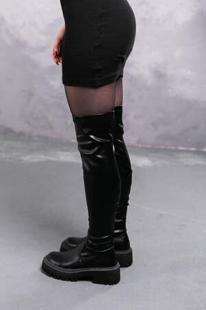 Ботфорты женские Fashion Colonel 3381 38 размер 24,5 см Черный