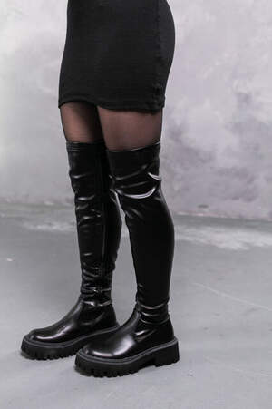 Ботфорты женские Fashion Colonel 3381 38 размер 24,5 см Черный